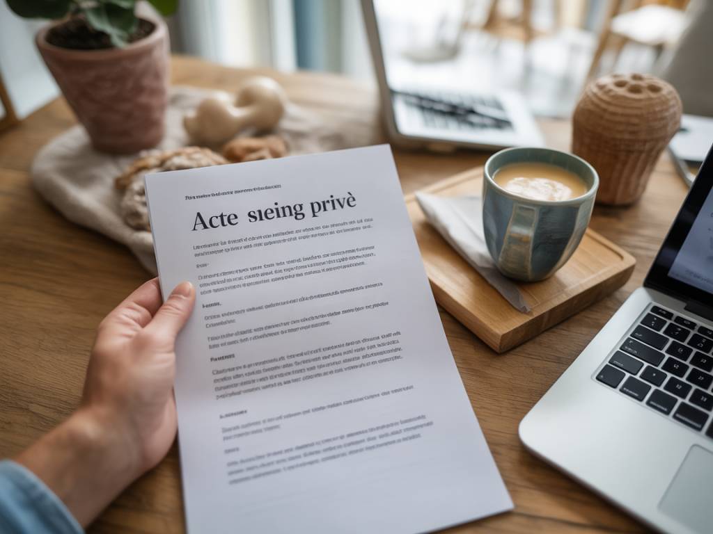 Acte sous seing privé exemple : définition, validité et modèle