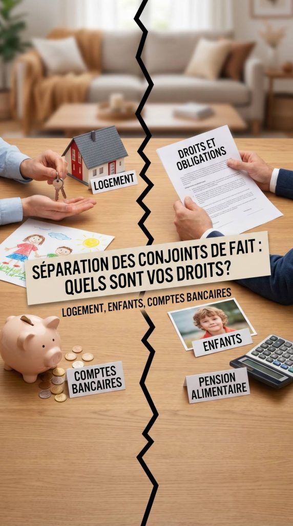 Séparation de concubins : quels sont vos droits sur le logement, les enfants et les comptes bancaires ?