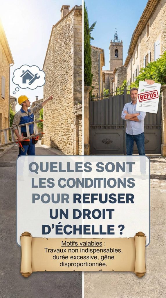 Quelles sont les conditions pour refuser un droit d'échelle ?