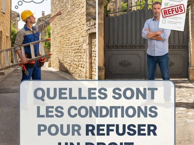 Quelles sont les conditions pour refuser un droit d'échelle ?