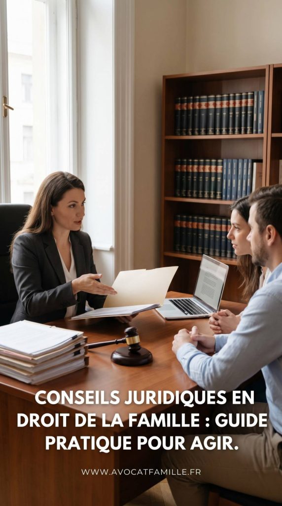 Conseil juridiques en droit de la famille : guide pratique pour agir