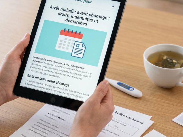 Arrêt maladie avant chômage : droits, indemnités et démarches