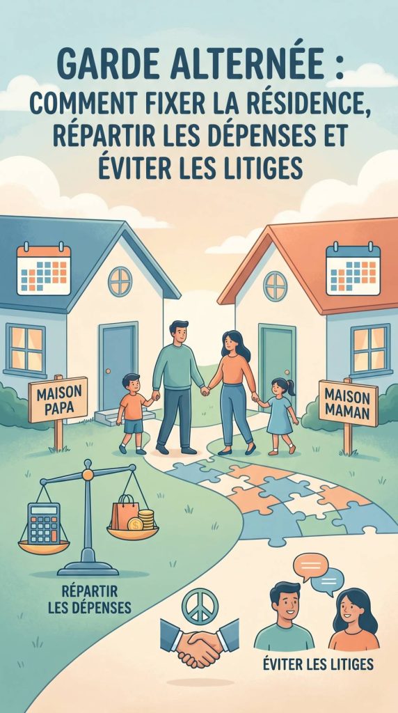 Garde alternée : comment fixer la résidence des enfants, répartir les dépenses et éviter les litiges ?