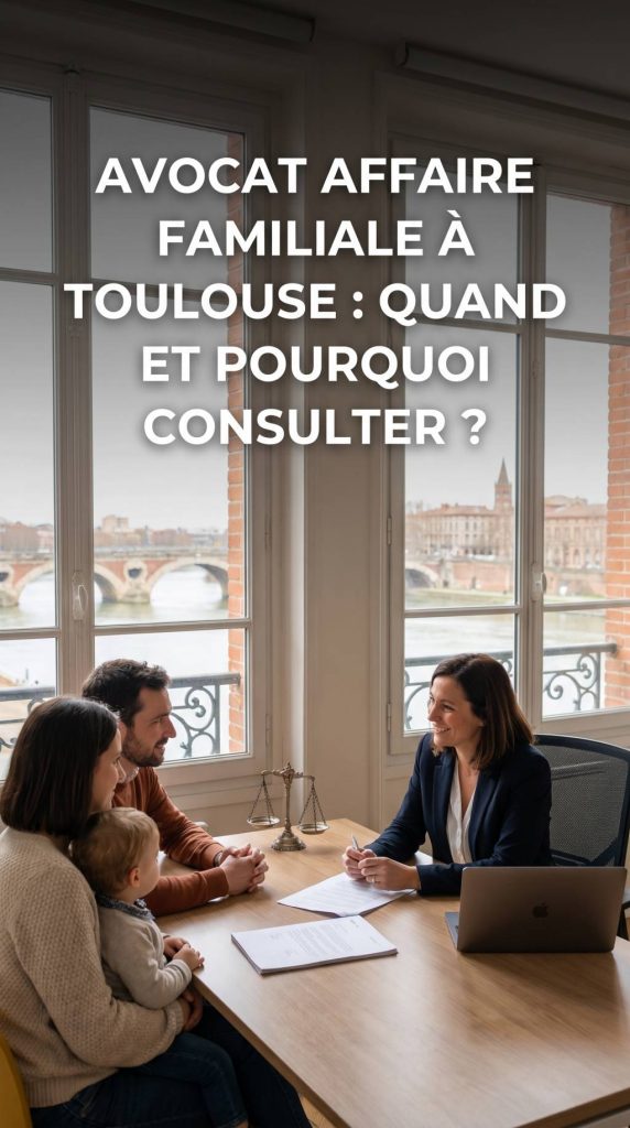 Avocat affaire familiale à Toulouse : quand et pourquoi consulter un spécialiste du droit de la famille